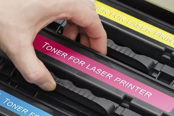 Detail of cartridge on white isolated background