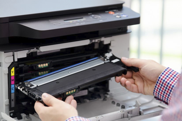 Detail of cartridge on white isolated background